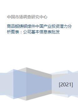 商品锻铸铆焊件中国产业投资潜力分析图表 公司基本信息表批发